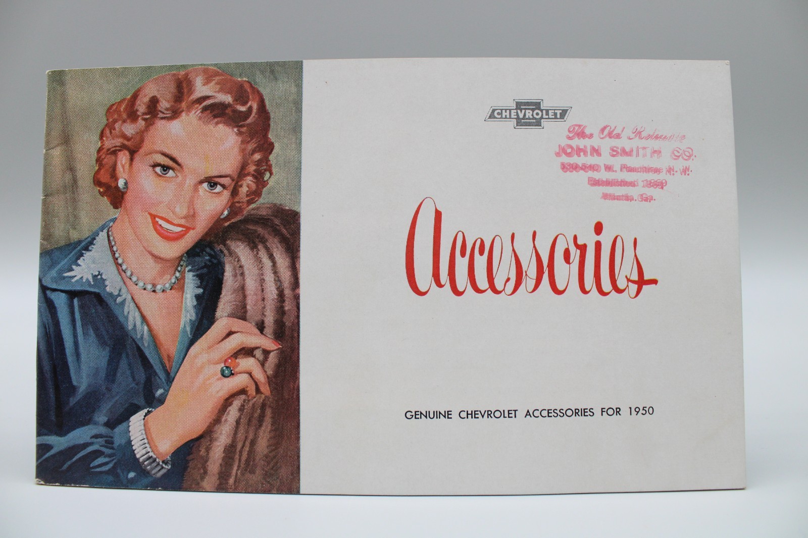 Vintage Chevrolet Genuine Accessories Brochure for 1950 Original Dealer Catalog