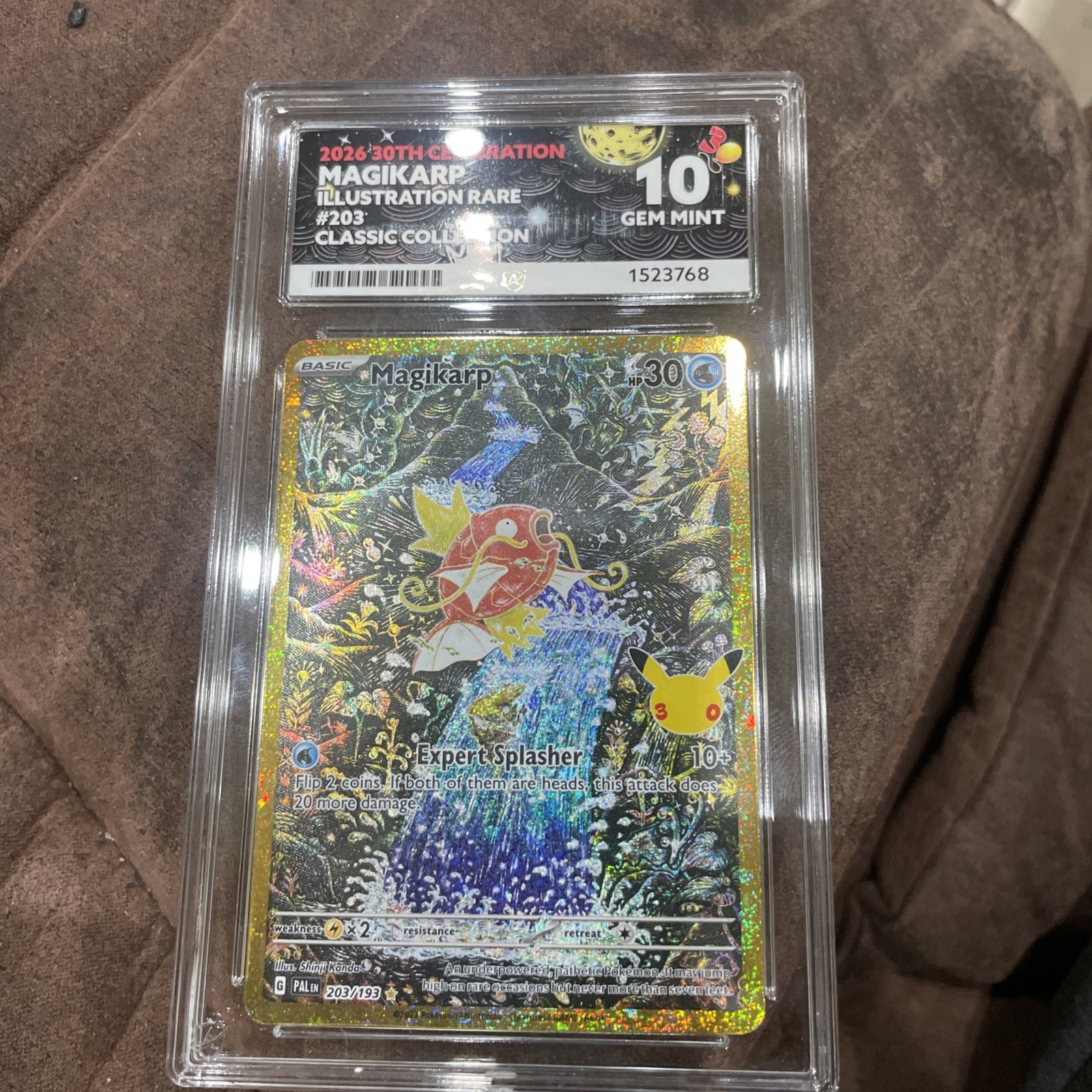 Pokémon TCG Magikarp Illustration Rare Holo 203/193 ACE 10 - Classic Collection
