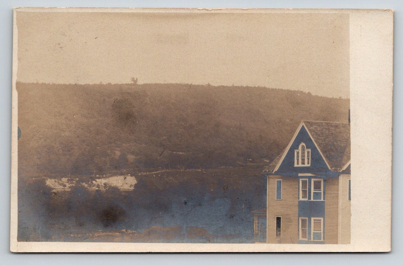 Vintage RPPC House & Hillside Landscape Undivided Back Postcard c1900s