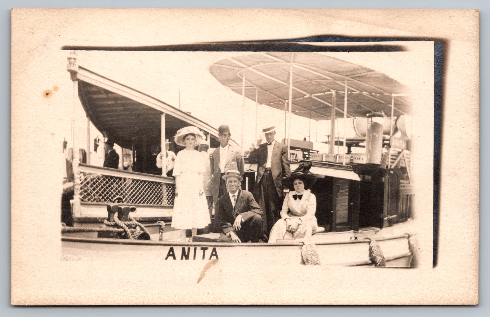 RPPC Postcard Anita Pleasure Boat Galveston Texas C1911