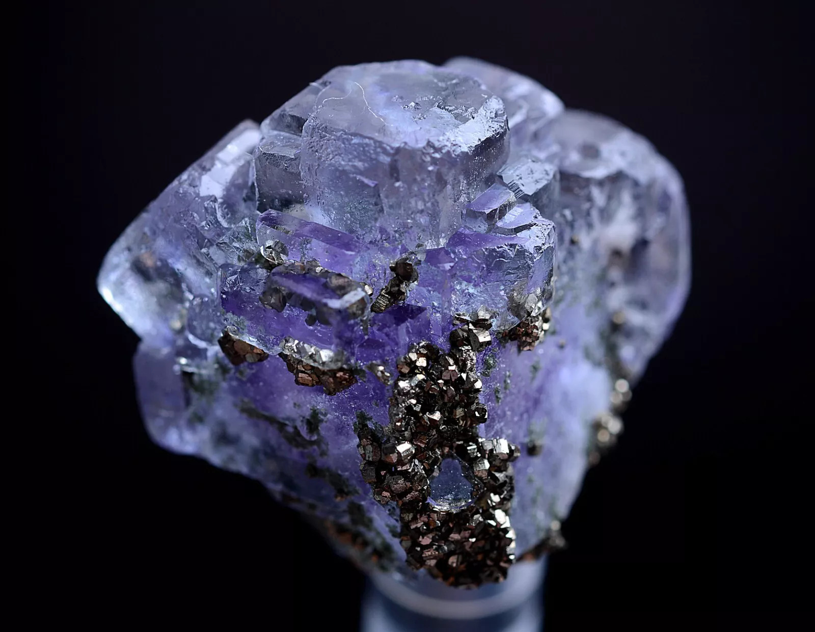 12g Natural Violet Fluorite Arsenopyrite Mineral Specimen/Yaogangxian  China