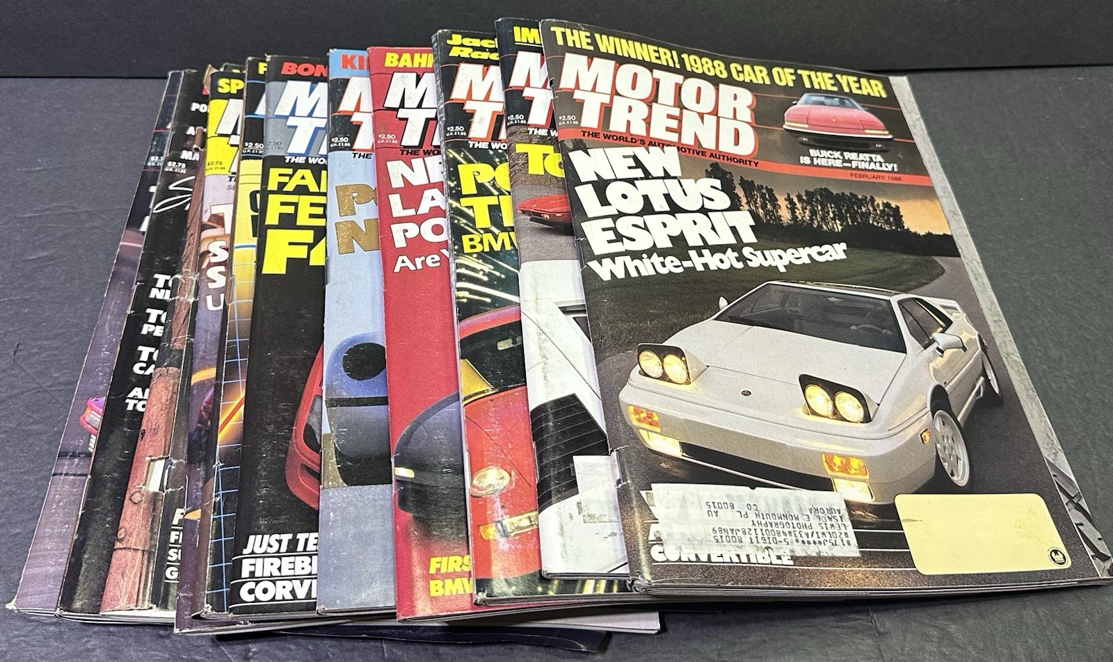 Motor Trend Magazine Lot of 11 Issues 1988 Automotive Authority