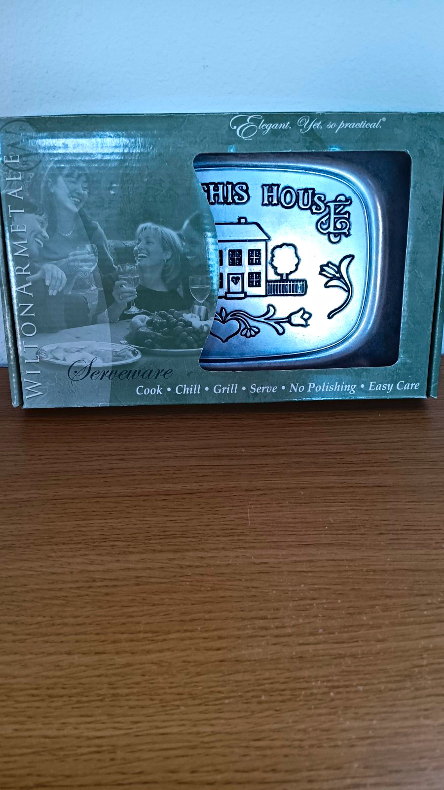 Wilton Armetale Bless This House Rectangular Pewter Serving Tray NIB 