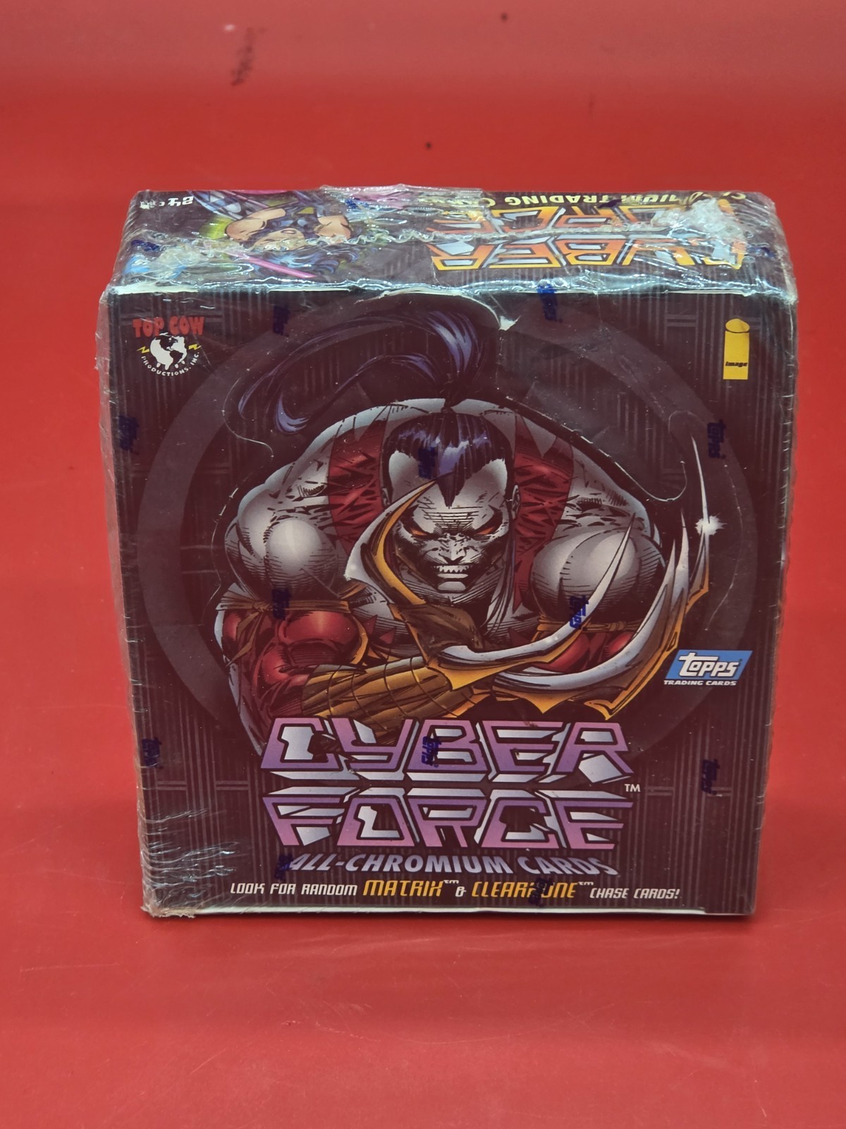 1995 Topps Cyber Force All Chromium Factory sealed trading card box 24 packs