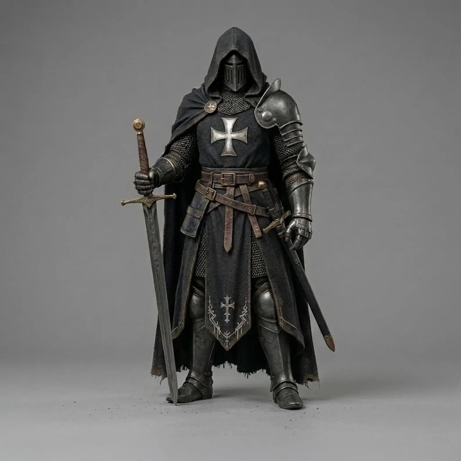 Handcrafted Templar Knight Full Armor Suit – Halloween Cosplay Steel Plate Armor