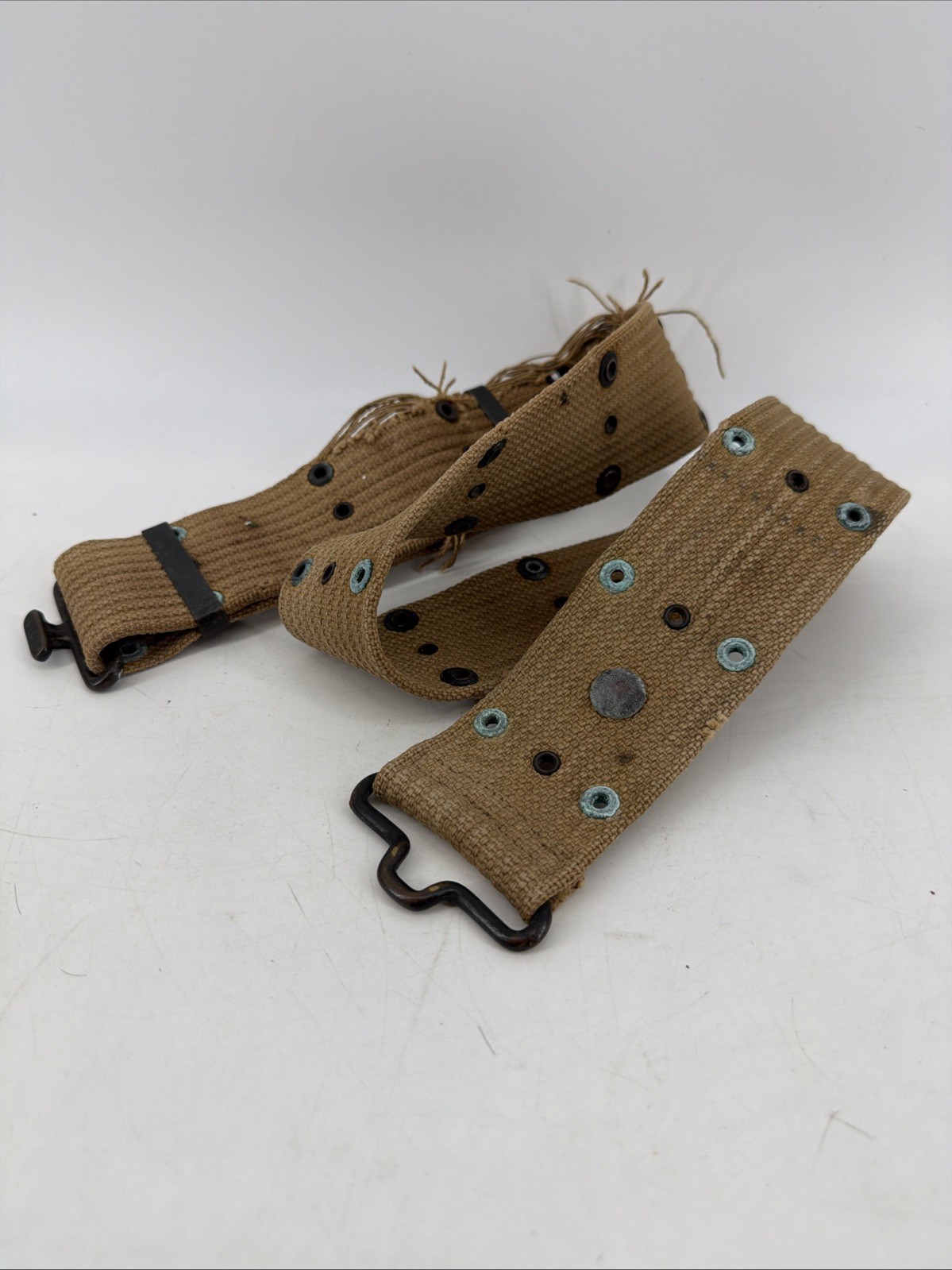 Original WWI US Army Military M1912 Equipment Pistol Belt Personalized And Unit