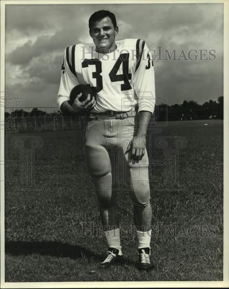 1967 Press Photo Louisiana State University Football Fullback Frank Matte