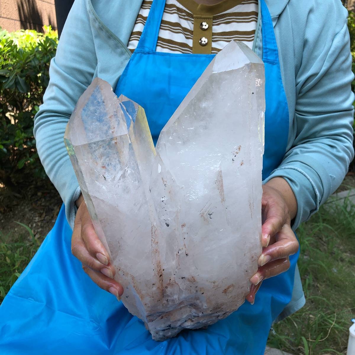 14.65LB Natural Transparent White Quartz Crystal Cluster Specimen Healing 6703