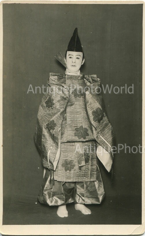 Kabuki theater actor in costume antique photo Japan