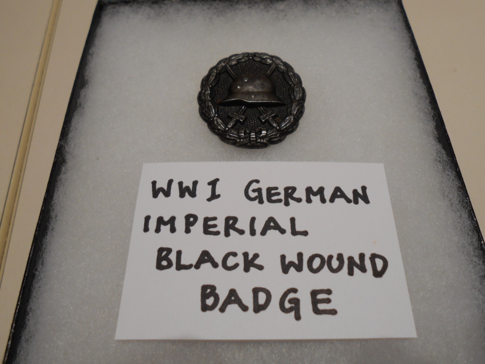 Authentic & Original WWI ~ GERMAN IMPERIAL ~ Black Wound Badge