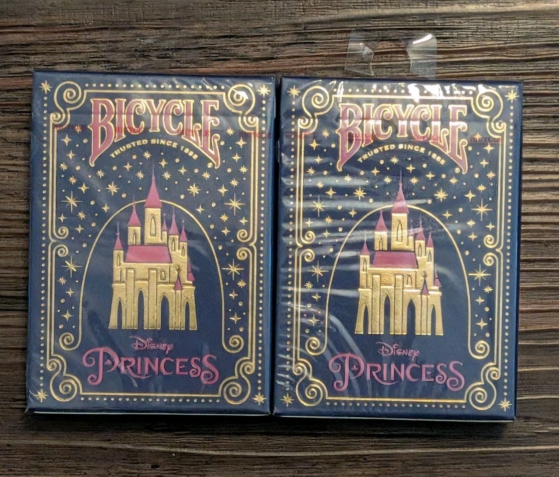 Lot Of 2 Bicycle Disney Princess Playing Cards New Sealed Deck Navy