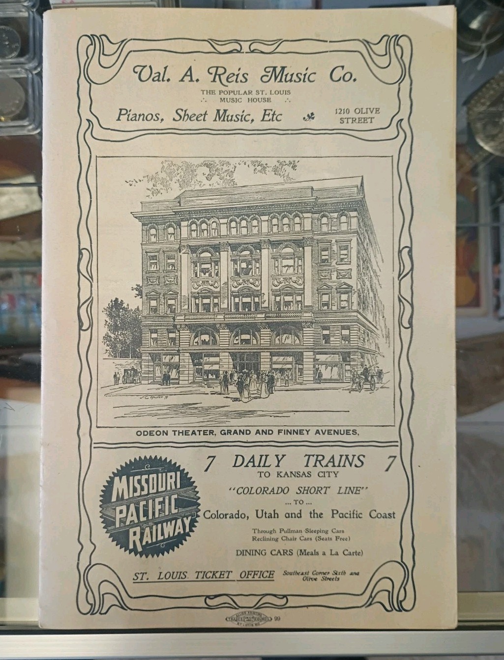 Antique St Louis Missouri Souvenir Advertising Booklet Railroad Worlds Fair 1904