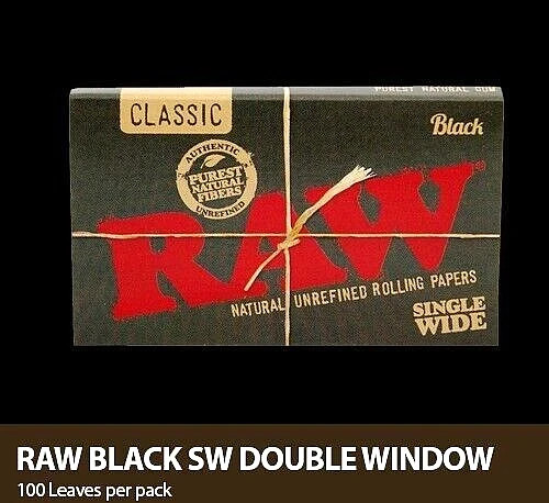 *RAW CLASSIC SINGLE WIDE Rolling Papers DOUBLE PACK  100 LEAVES