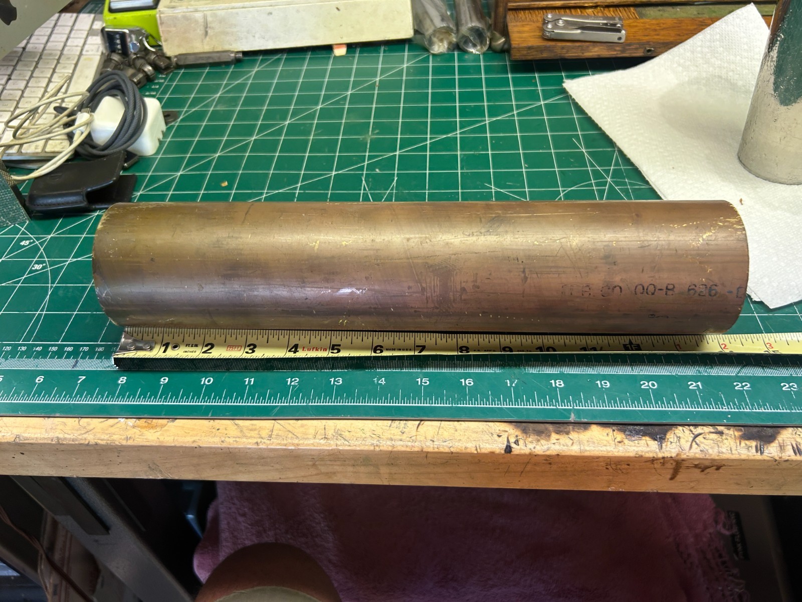 MACHINIST OfCe j LATHE MILL Brass Round Stock 13 13/16\