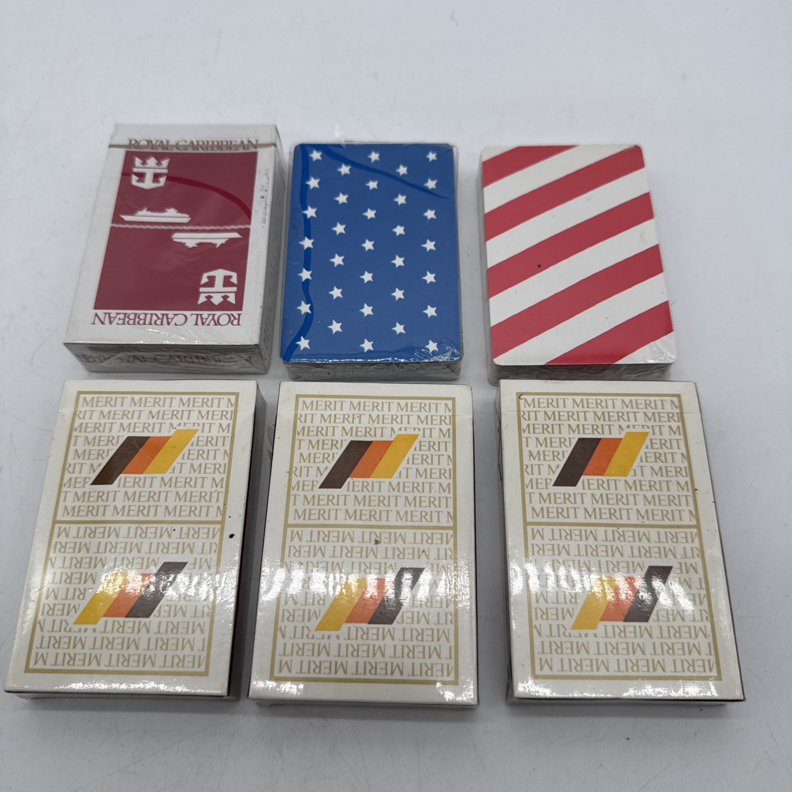 Vintage Playing Cards Lot Of 6 Sealed Decks - New