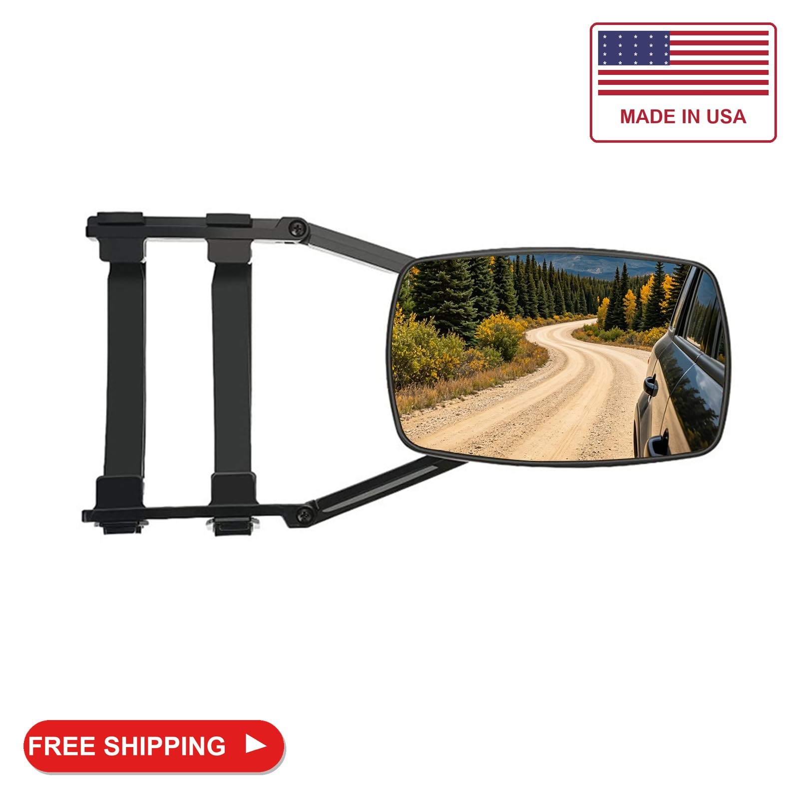 WNGASY Towing Mirror for RV, 1 Pack Extended Towing Side Mirror with Adjustable WNGASY Towing Mirror for RV, 1 Pack Extended Towing Side Mirror with Adjustable