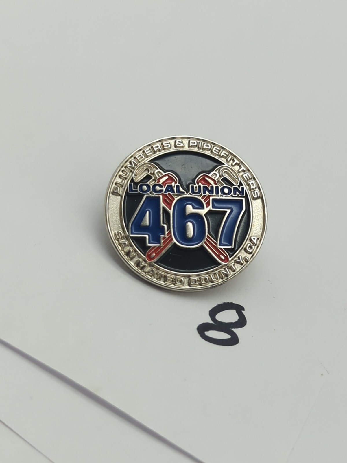 UA Plumber Pipefitters Steamfitter LU 467 Local Union Lapel Metal Pin LU Union 