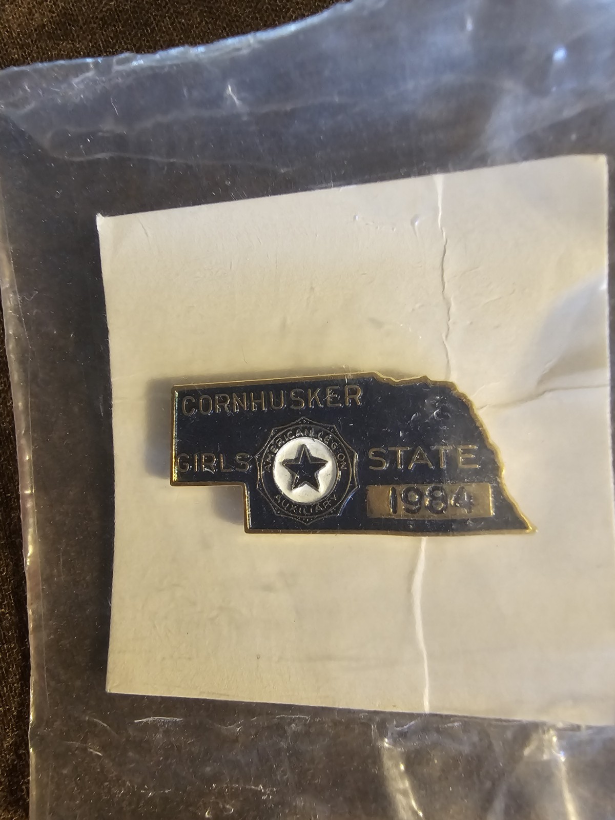 Nebraska Cornhusker Girls State ,1984 Pin