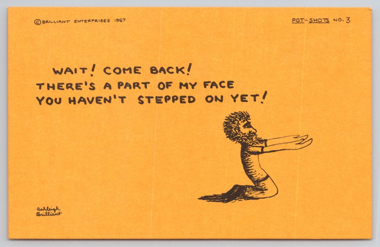 Ashleigh Brilliant Pot-Shots No. 3 Postcard 1967 Humorous Cartoon Art