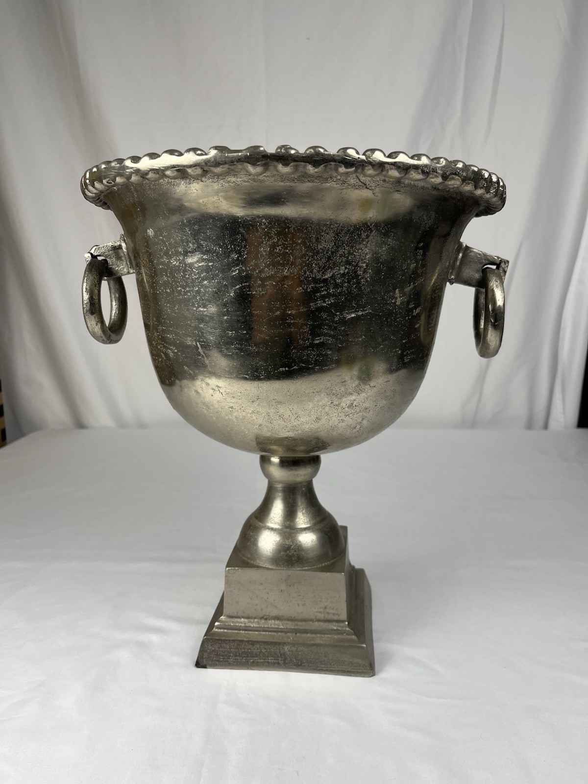 L\'Hotel DuMont Paris 1893 Champagne Ice Bucket Urn Beaded Rim Pedestal 16\
