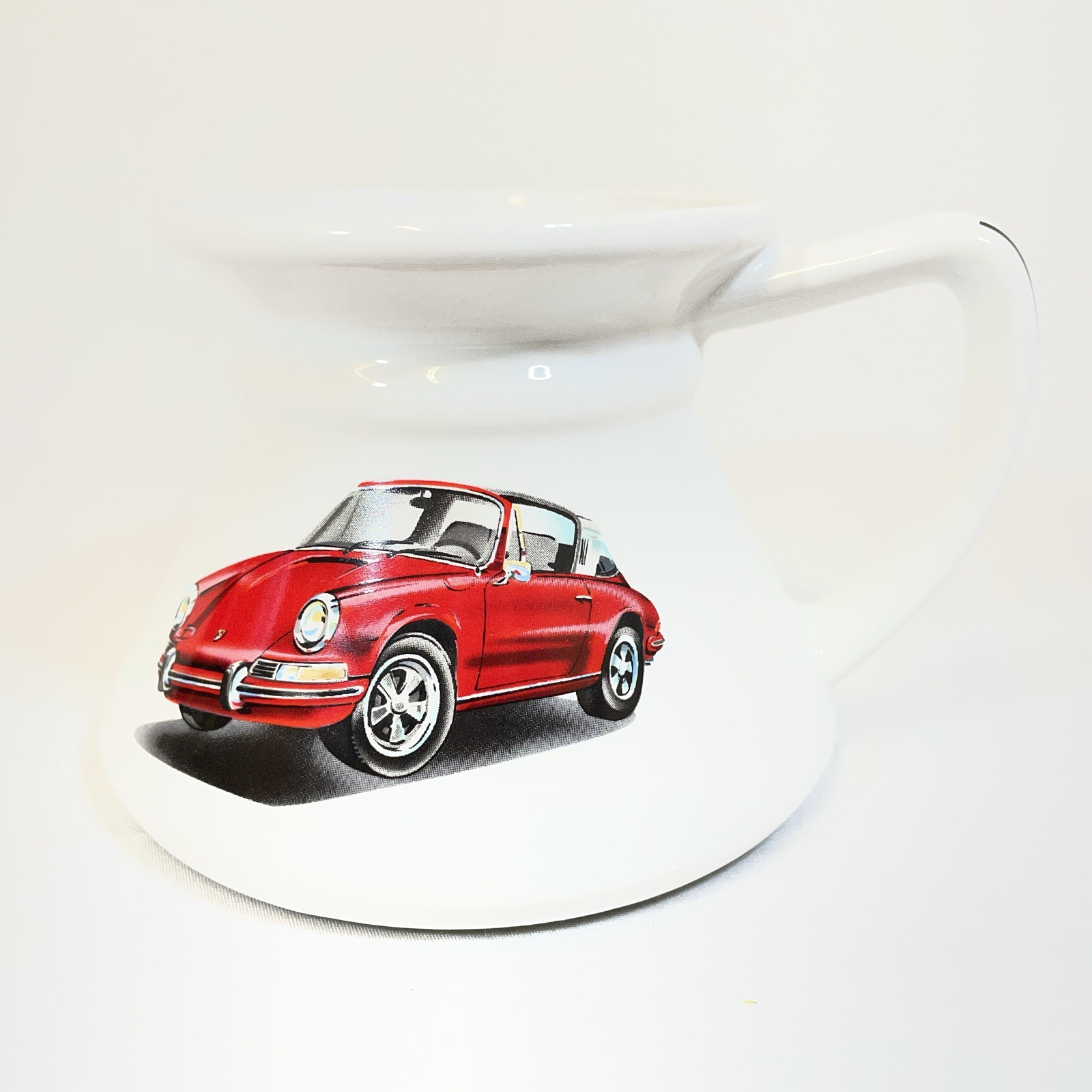 Vtg Love Mug KARS Red Porsche 911 Ceramic Wide Base RV/Marine Travel Coffee Cup