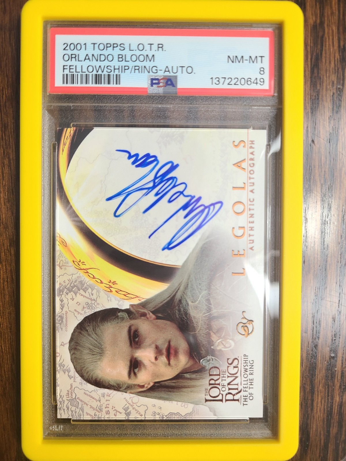 Orlando Bloom Lord Of The Rings Topps Fellowship Of The Ring Autograph Auto