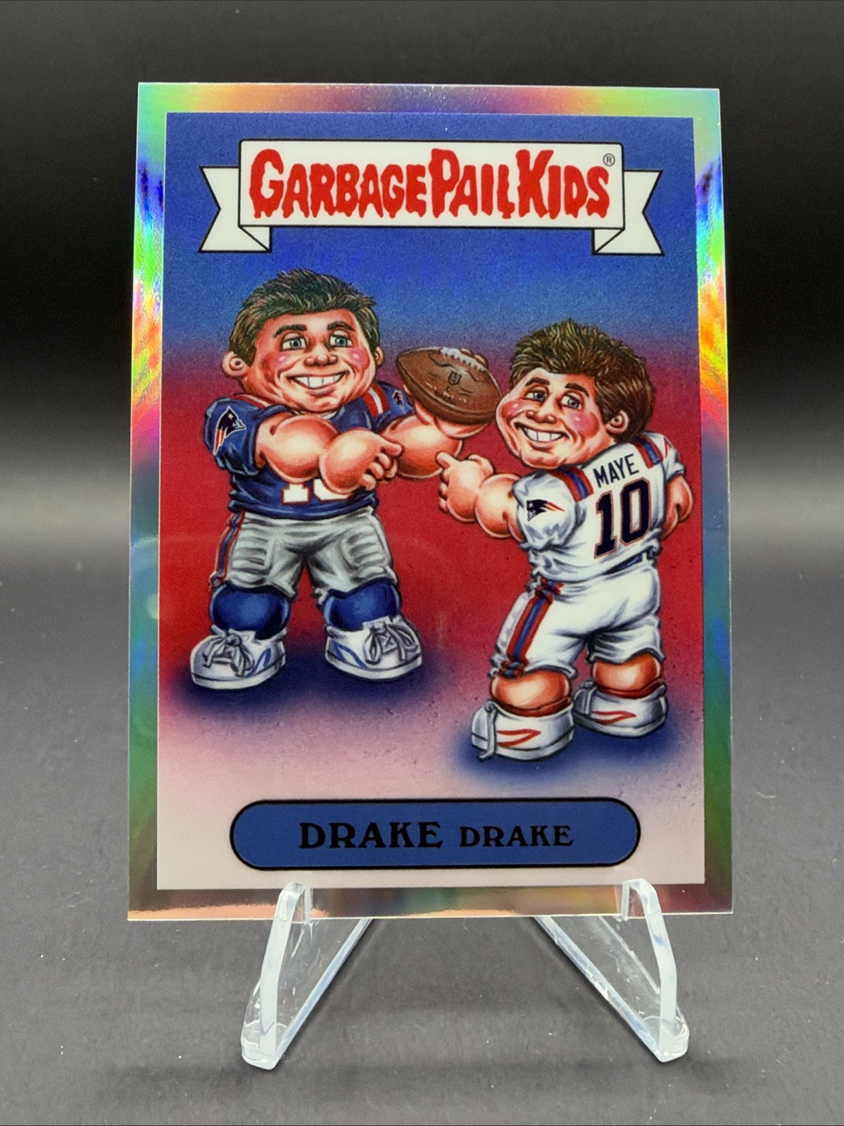 2026 Topps Bowman GPK Garbage Pail Kids SSP Drake Drake Maye #NFLG-DM Patriots