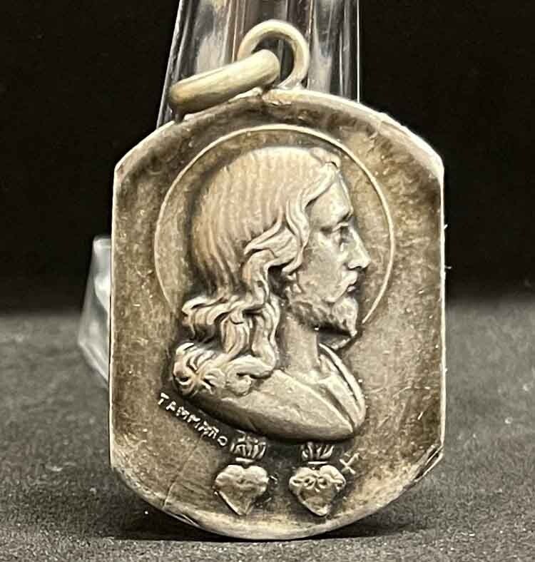 Uruguay 1925 Sacred Heart of Jesus Our Lady of Mount Carmel parish, silver 8 GRS