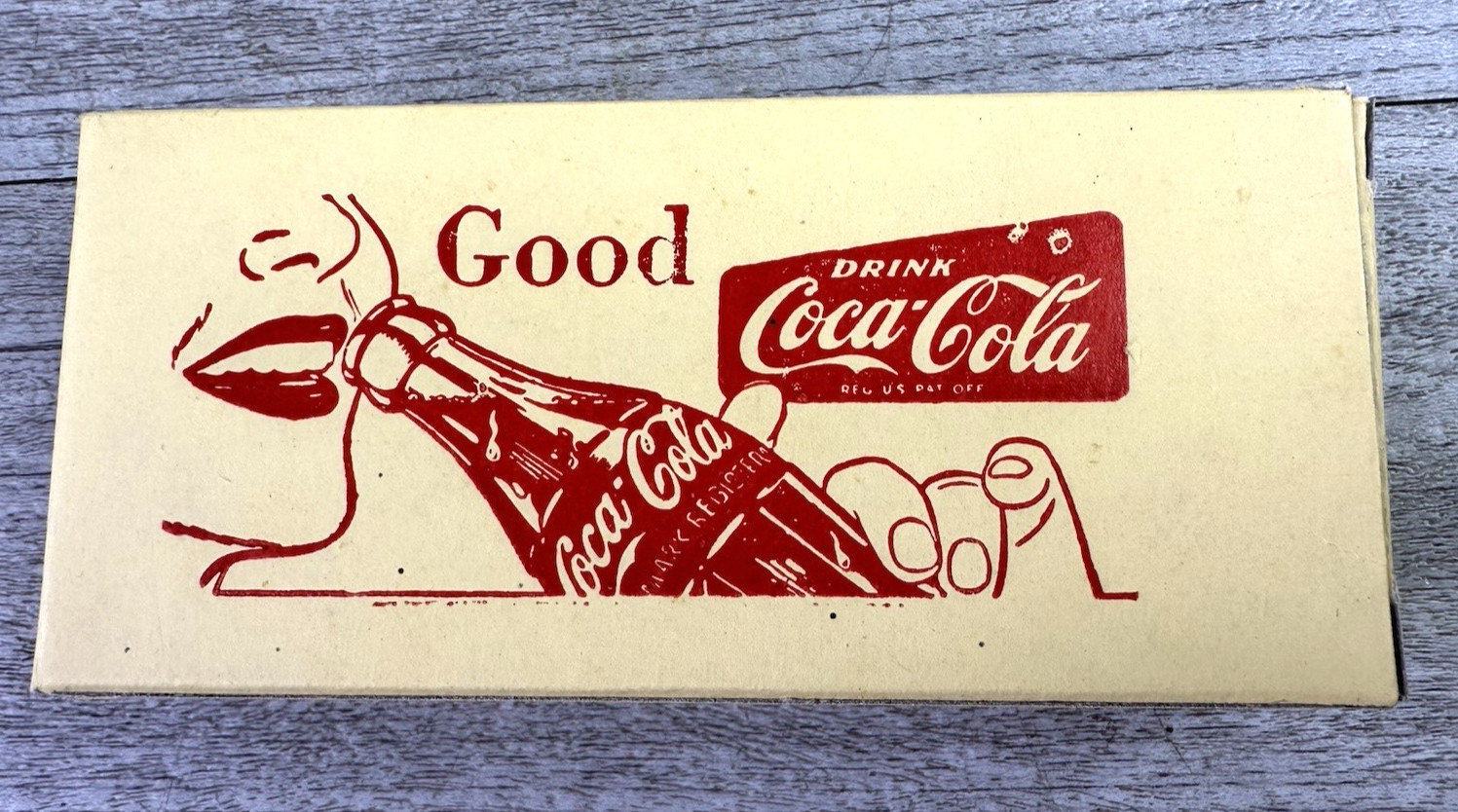 Vintage 24 Checkers Coca Cola Box Empty Yellow w/Red Writing Collectible