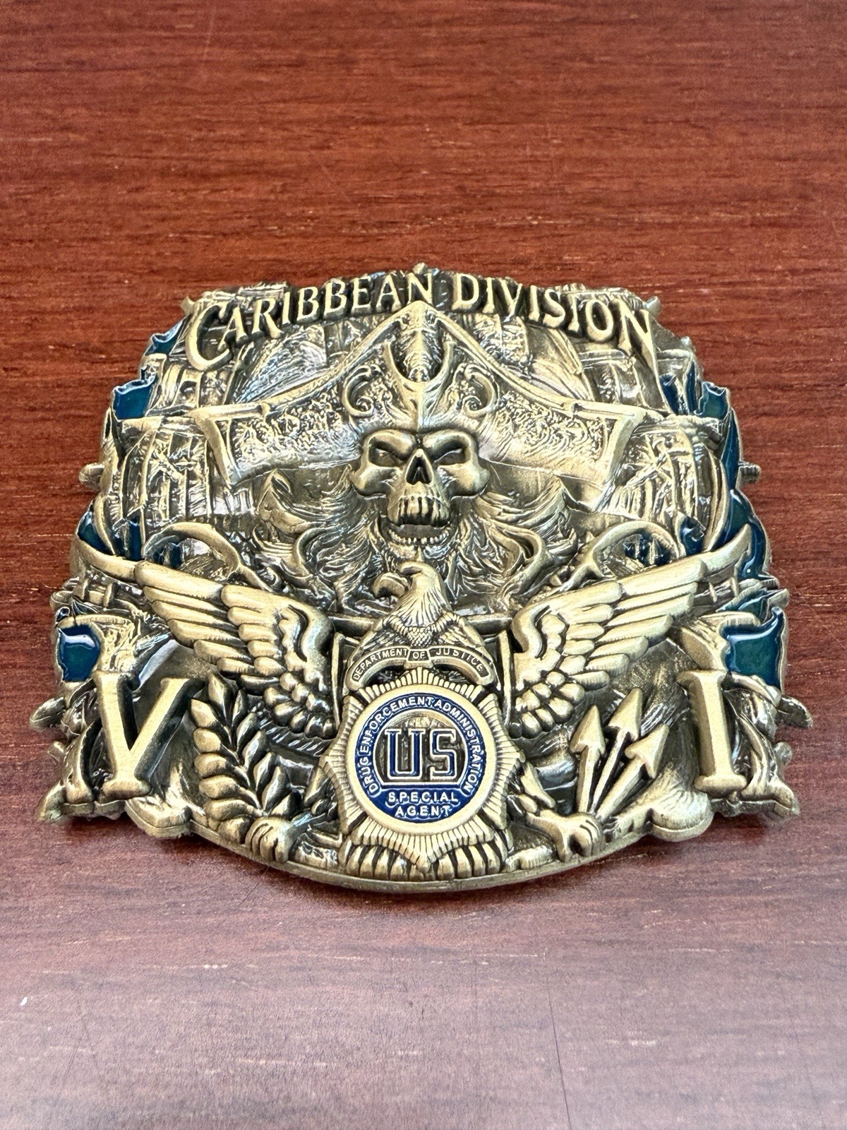 DEA Caribbean Division St Thomas Resident Office Challenge Coin Rare