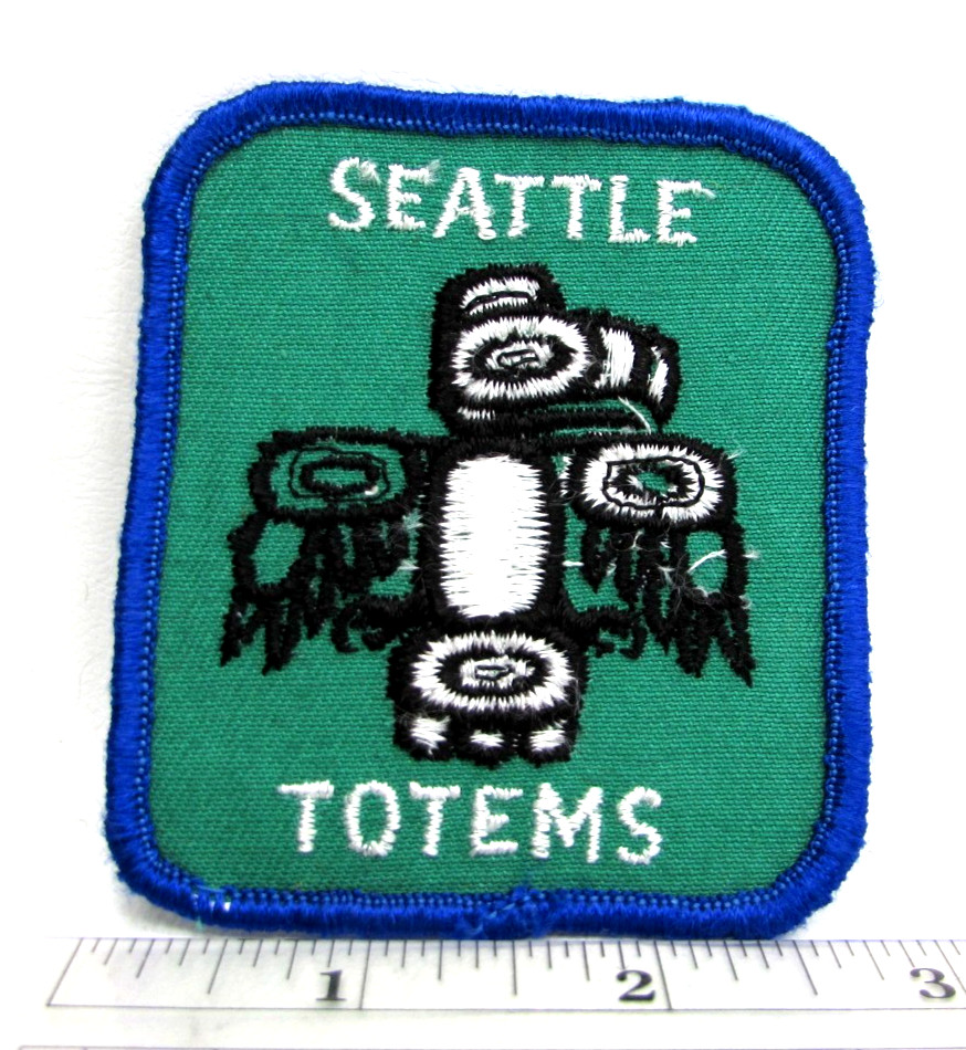 Vintage Seattle Totems Hockey Team Jacket Patch 1958 - 1975 Mountlake Terrace WA