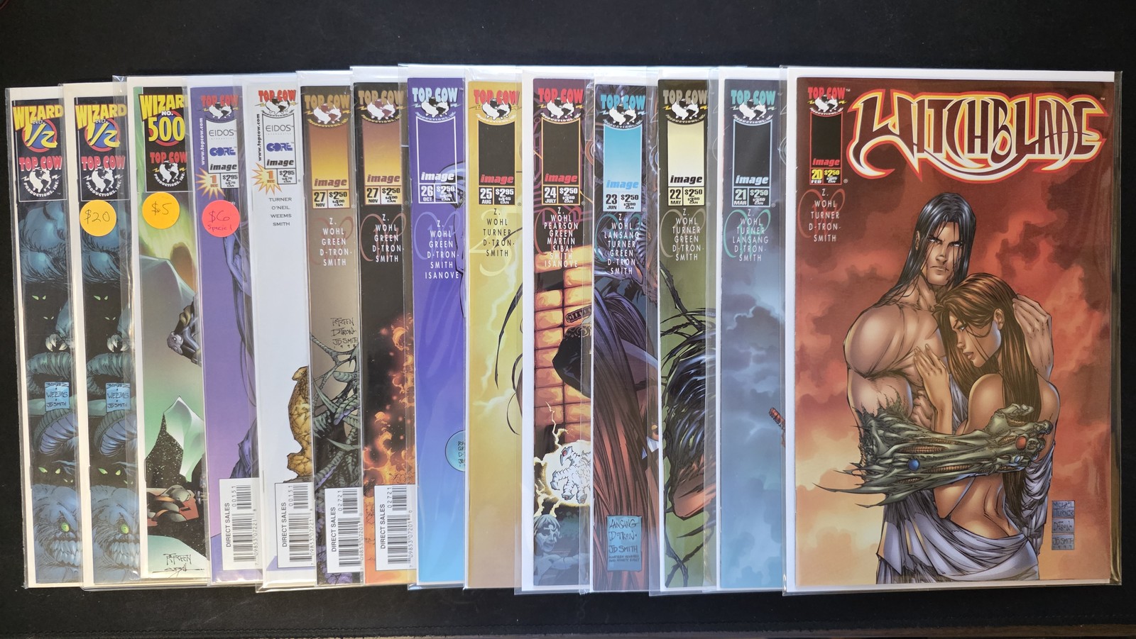 (LOT 14) Witchblade 1998 Run #s 20 21 22 23 24 25 26 27 Top Cow + Extras NM