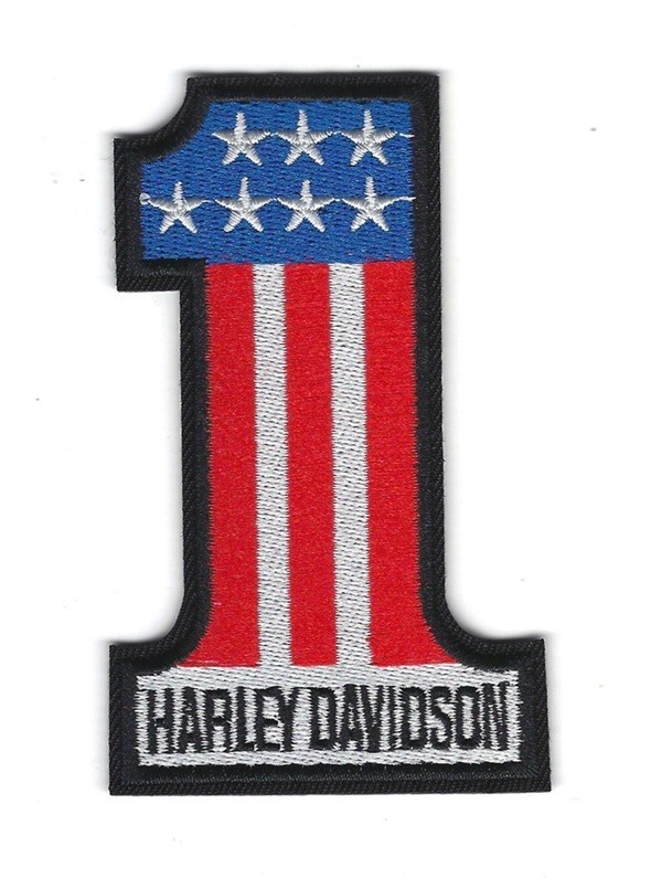 Harley Davidson Motorcycles Iron On Patches #1 American Flag Design 4