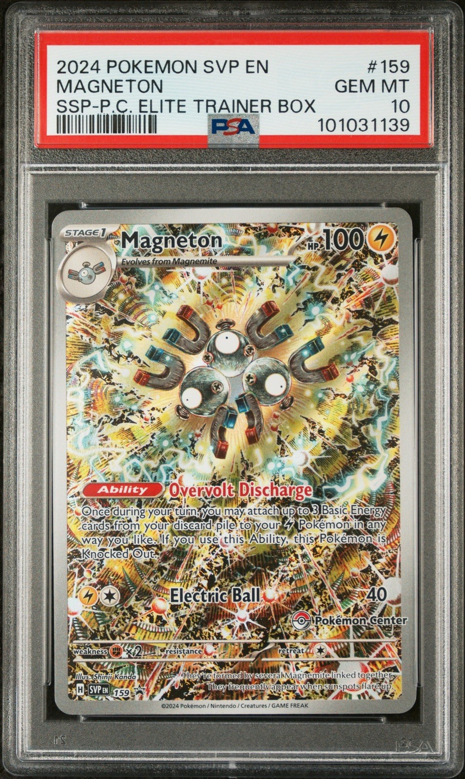 Magneton 159 Surging Sparks Pokemon Center ETB promo PSA 10