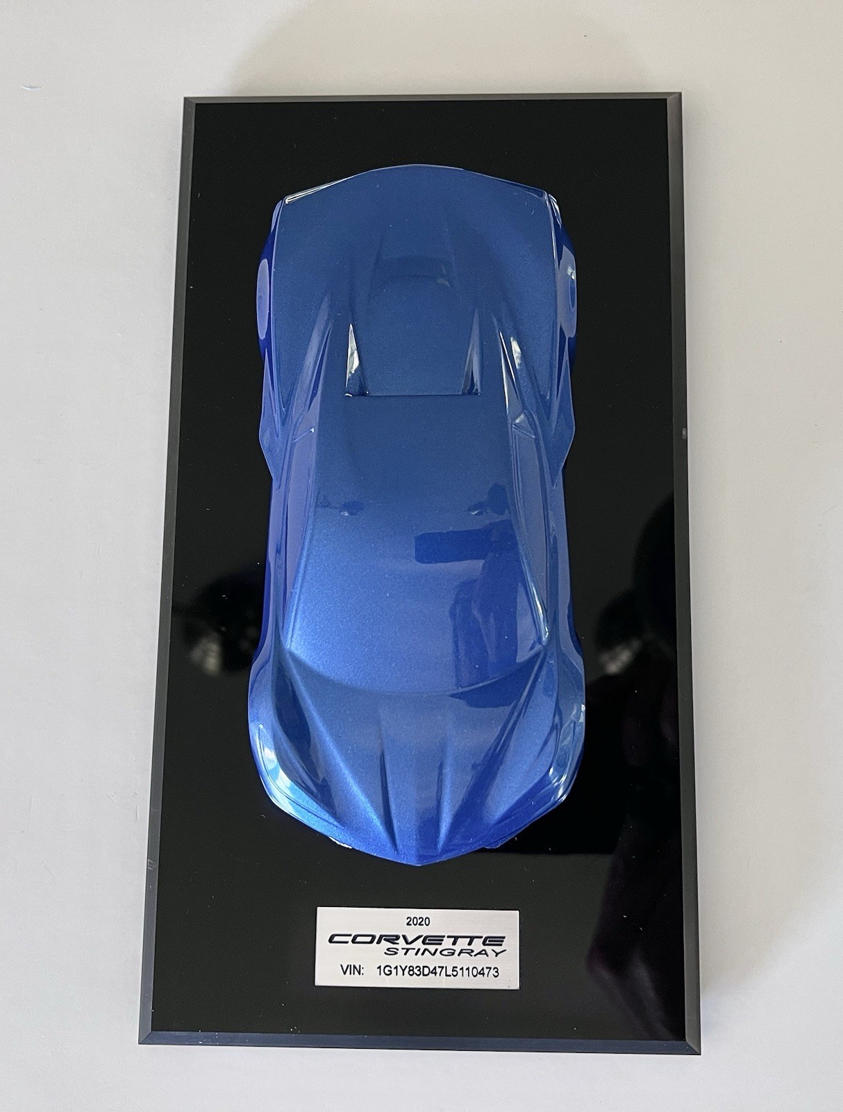 CORVETTE STINGRAY C8 OEM Speed Shape Model Owners Gift 2020 VIN Elkhart Blue Car