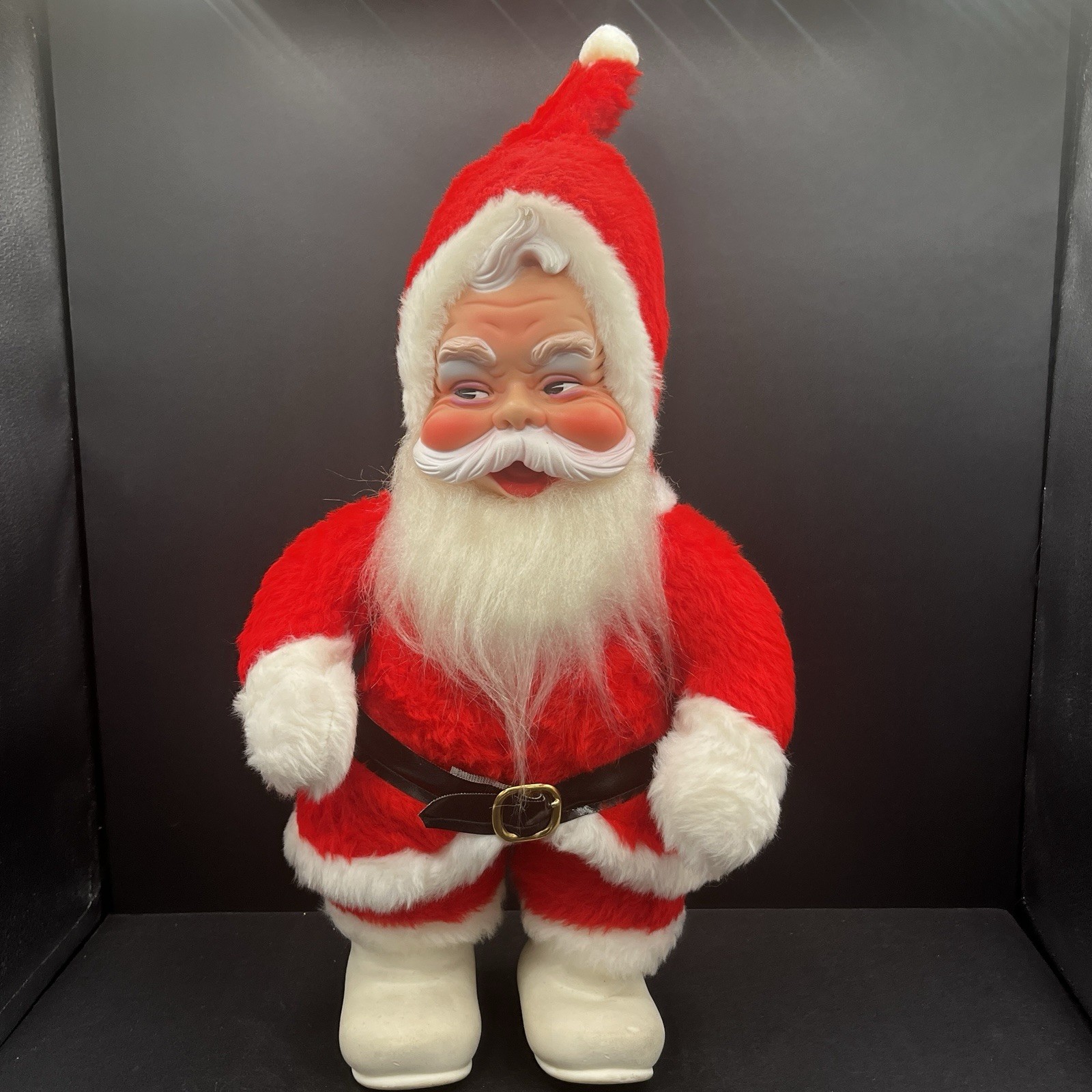 1950's Rushton Santa Claus Rubber Face White Boots and Mittens 18