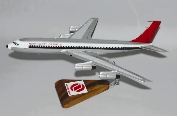 Northwest Orient Boeing 707-300 Desk Top Display  1/100 Jet Model SC Airplane