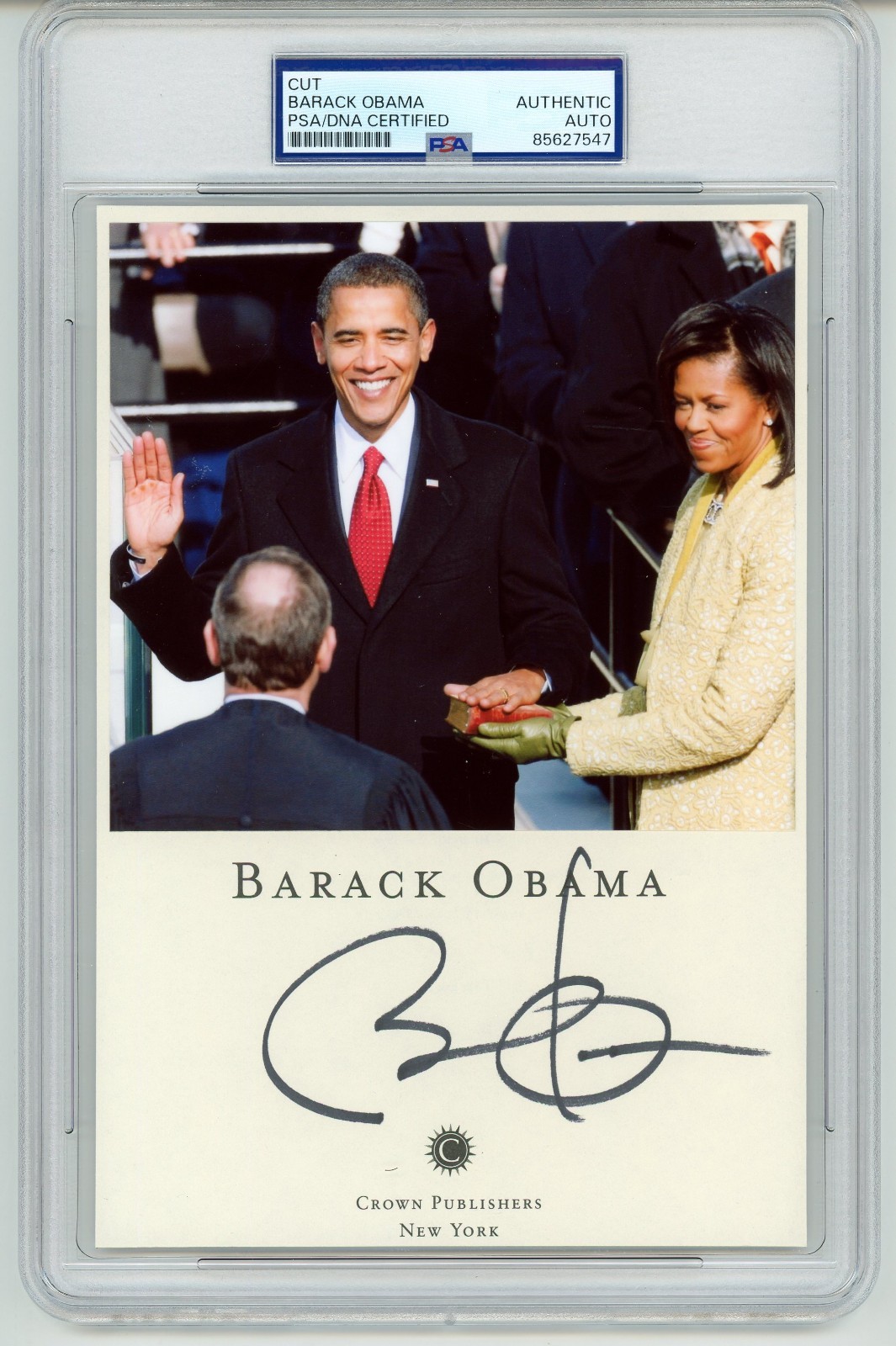 Barack Obama ~ Signed Autographed Oath of Office Michelle ~ PSA DNA Encased