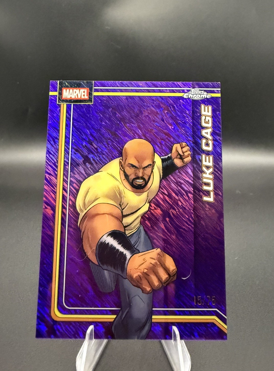 2026 Topps Chrome Marvel Luke Cage PURPLE SHIMMER #’d /75 #72