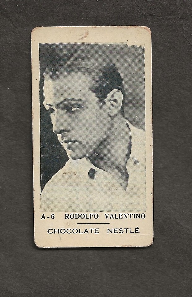 1920's RUDOLPH VALENTINO ORIG FOREIGN TRADING CARD