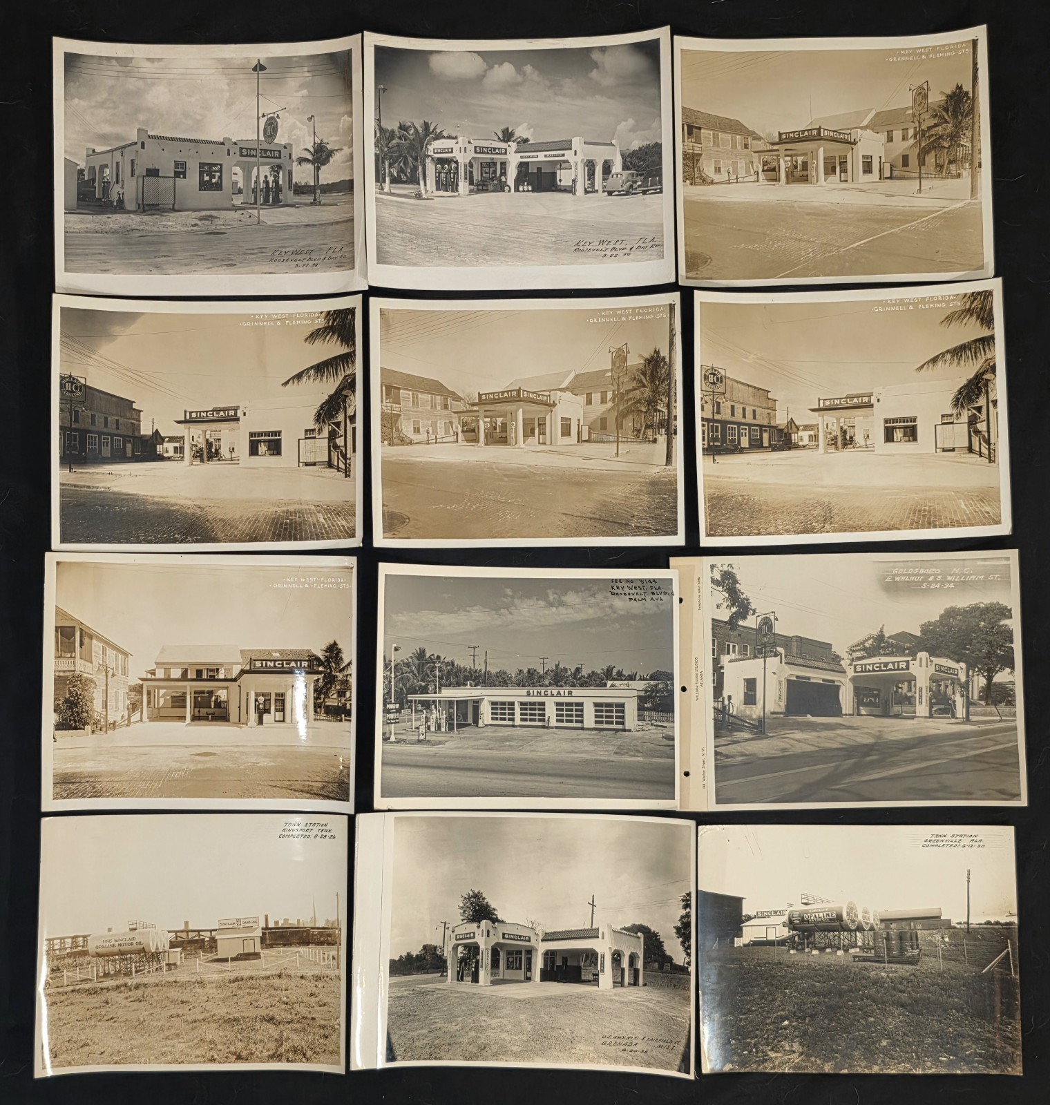 78 Vtg Black & White Sinclair Oil Gas Station Company Studio Photos 1920s To 50s