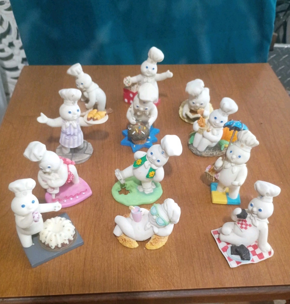 Danbury Mint PILLSBURY DOUGHBOY Perpetual Calendar Figurines Complete Set 12