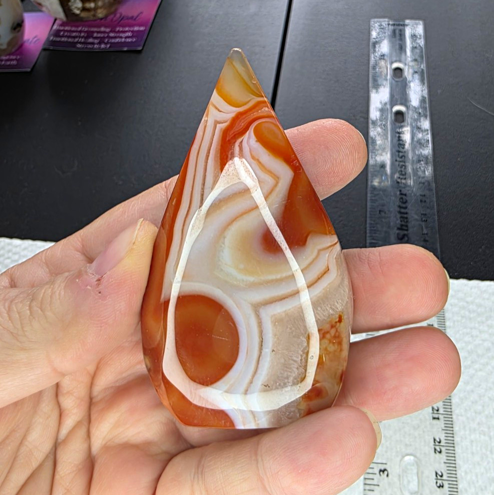 Carnelian Freeform Teardrop  114g