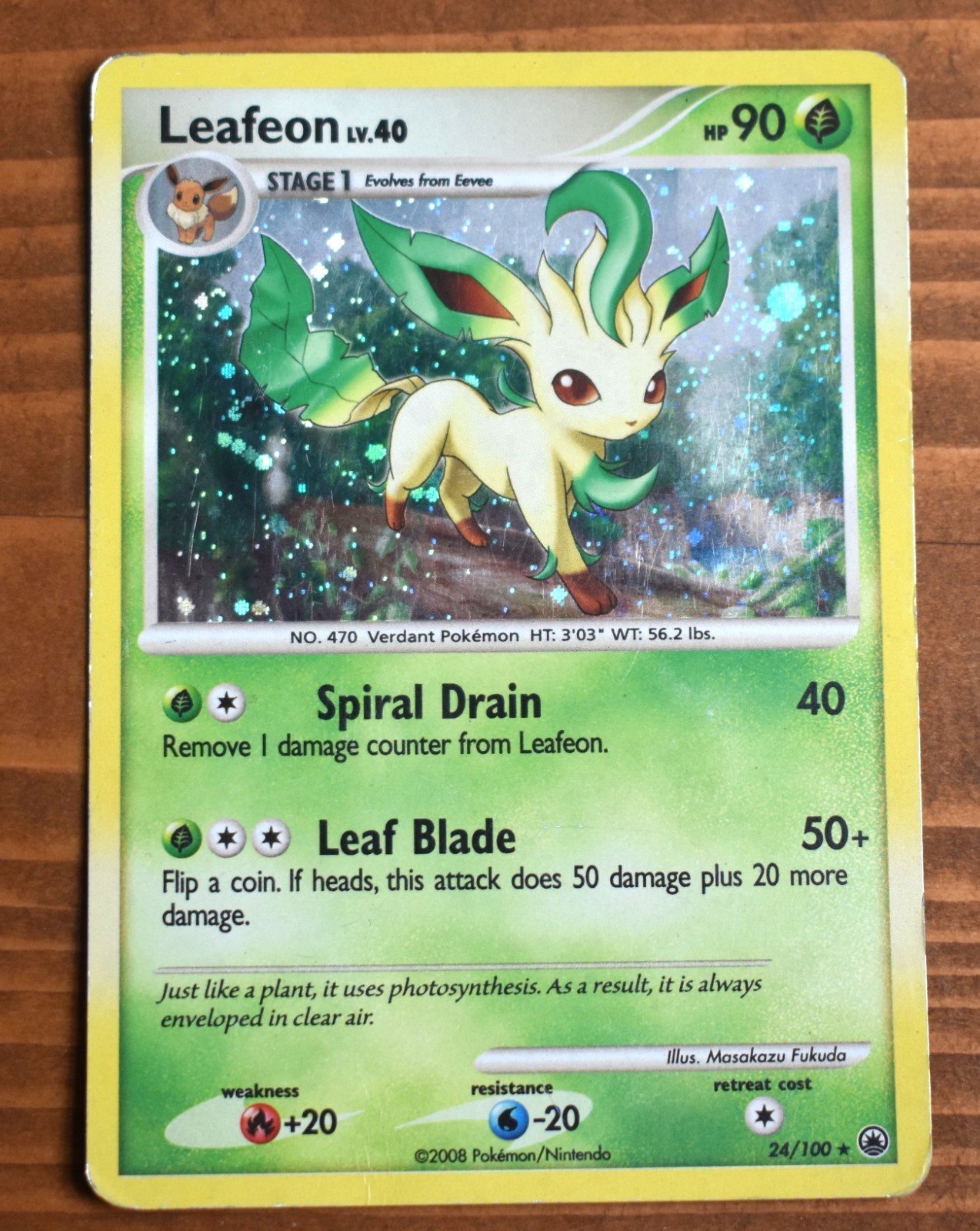 Leafeon Holo Rare DP Majestic Dawn 24/100 MP Pokémon Card TCG