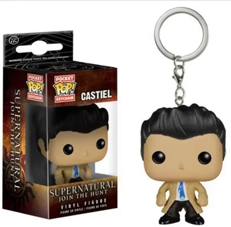FUNKO Supernatural Keychain with original box Dean Castiel Sam Action Figure Toy
