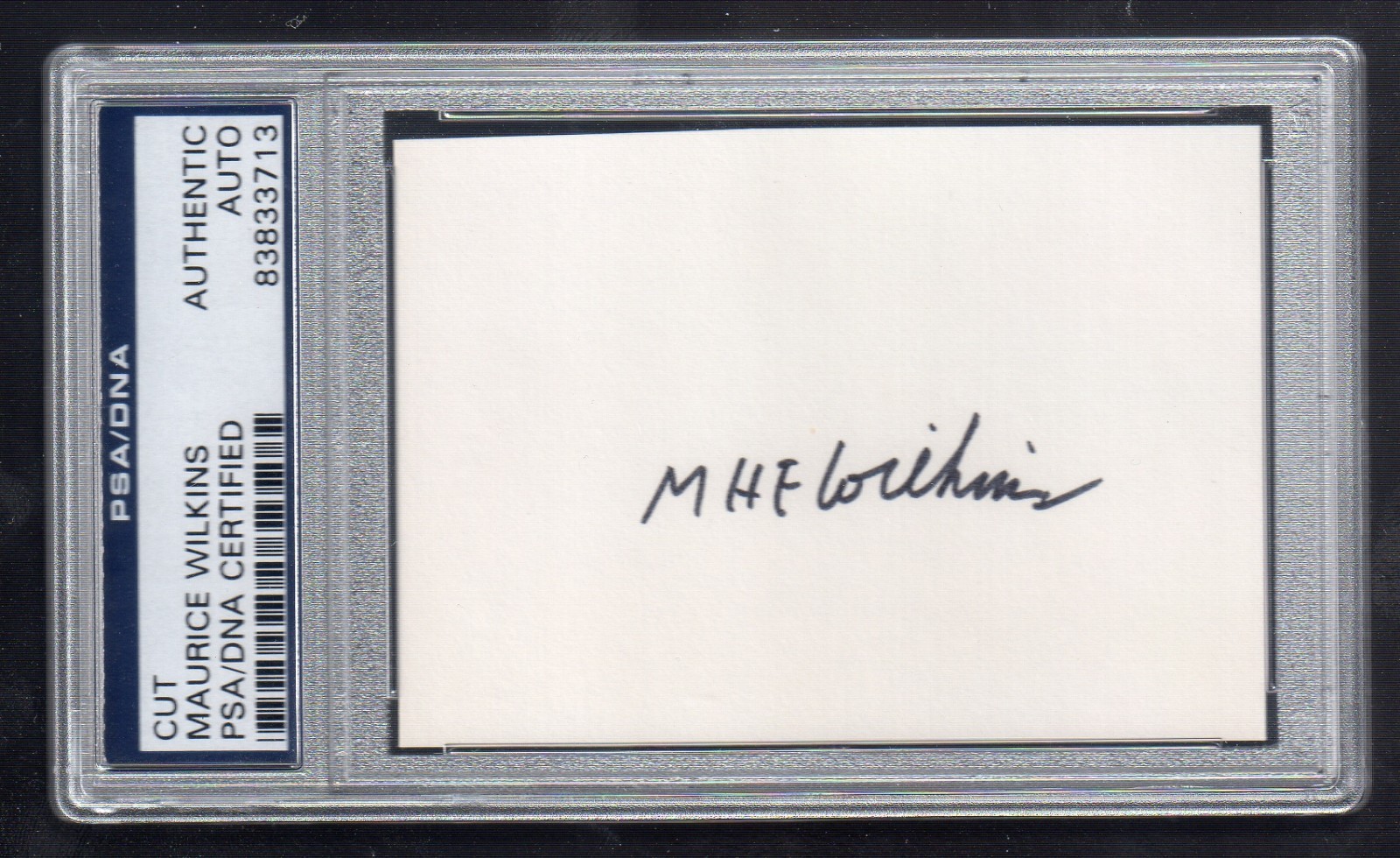 MAURICE WILKINS Signed Cut - PSA/DNA Certified Authentic Autograph Nobel Prize