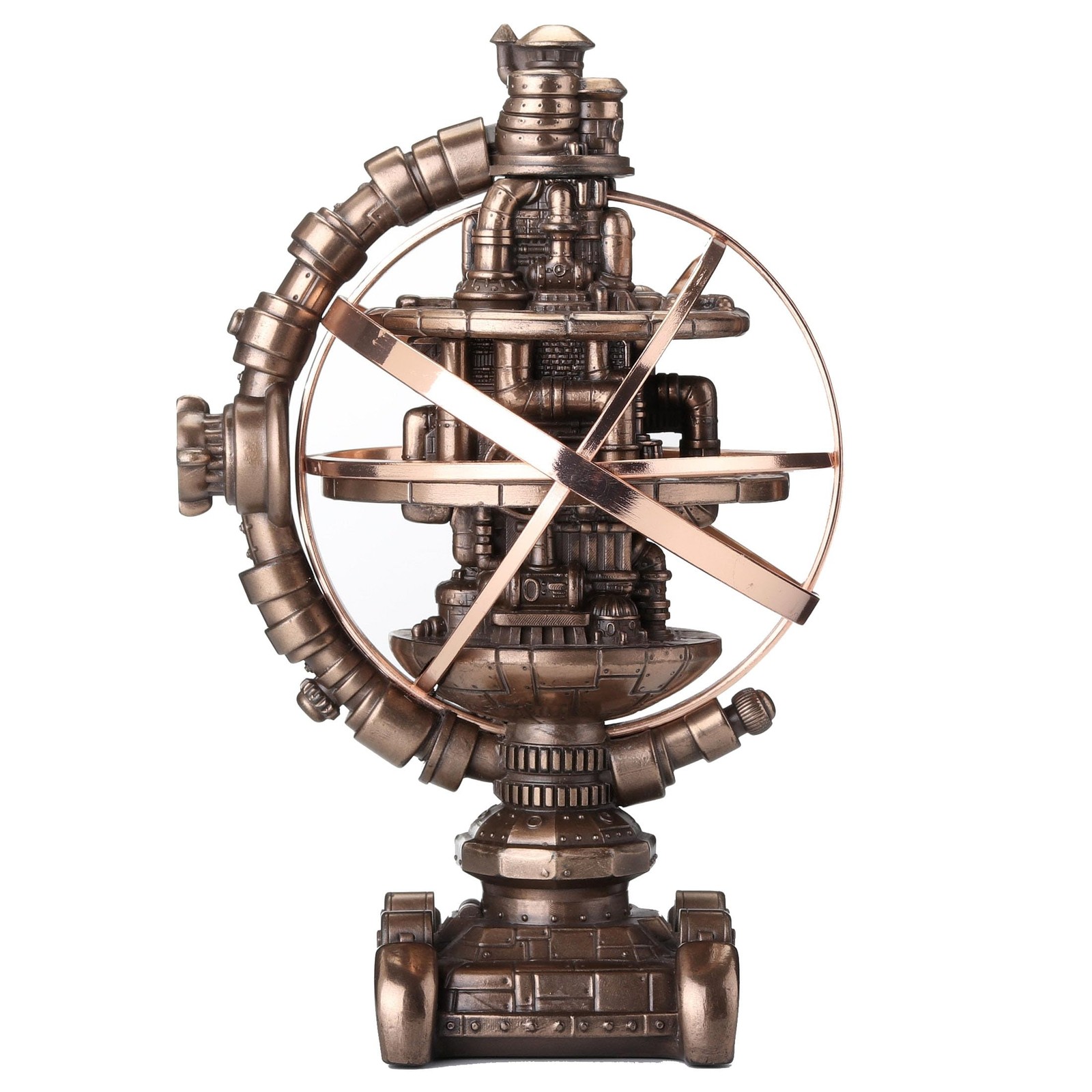 Veronese Design 7 1/8 Inch Tall Steampunk Mechanicus Gyroscope Resin Sculpture