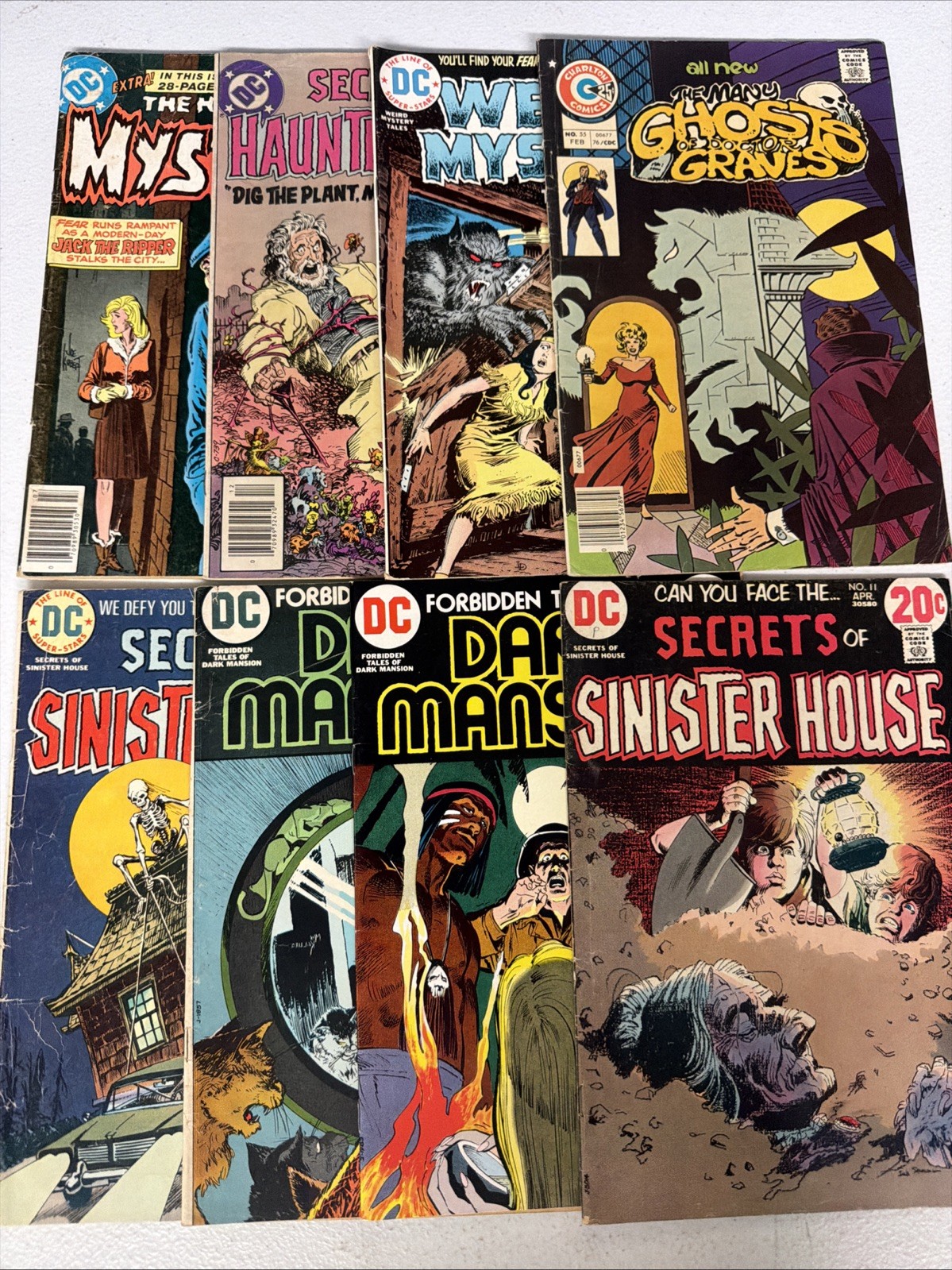 DC Marvel Charlton Bronze Age HORROR Lot 8 Comics 1st Print 1970s Lot #42 *Z13