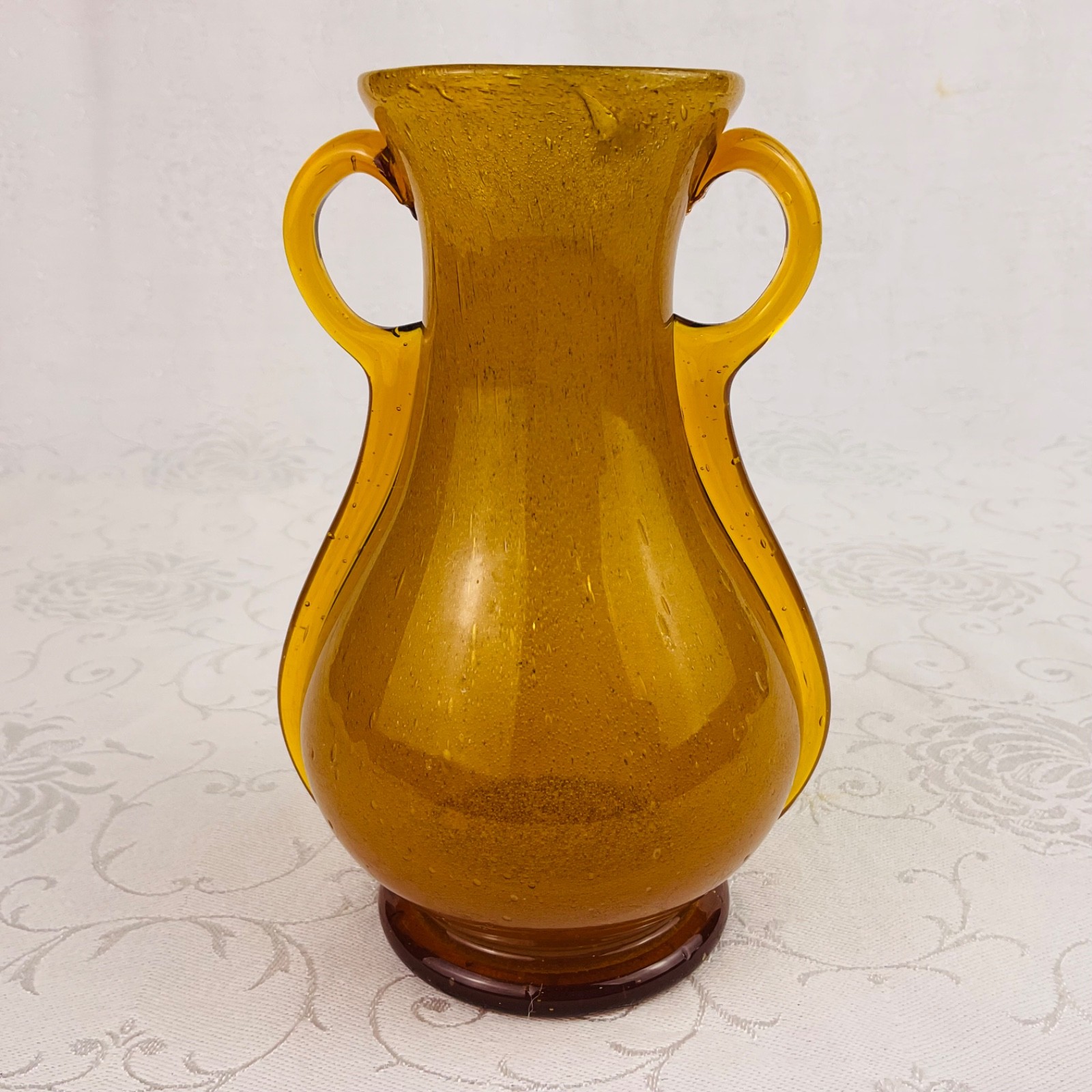 Emanuel Beranek Skrdlovice Art Glass Vase from 1950s Excellent Condition 6.25”