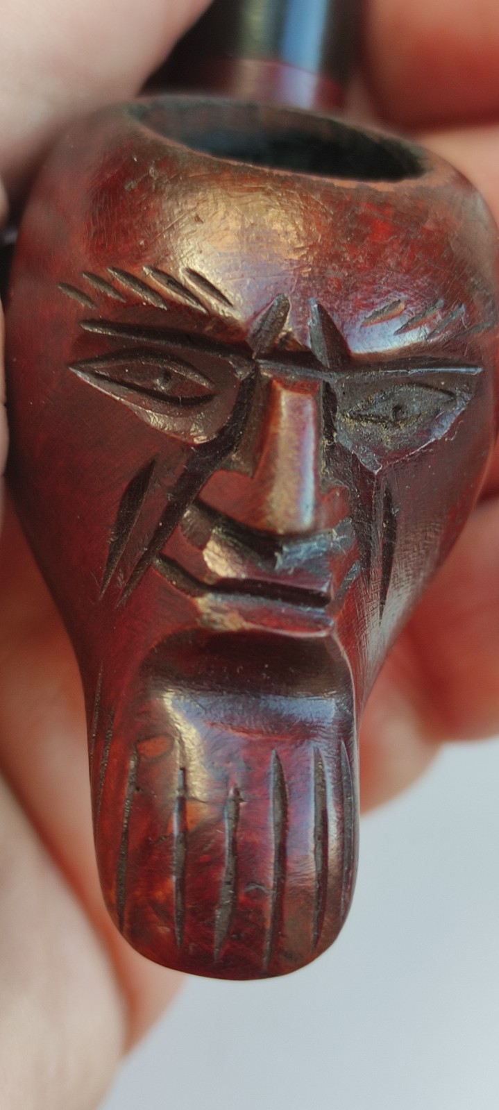 Vintage Smoking Pipe . Handmade carved USSR Java brand original Devil